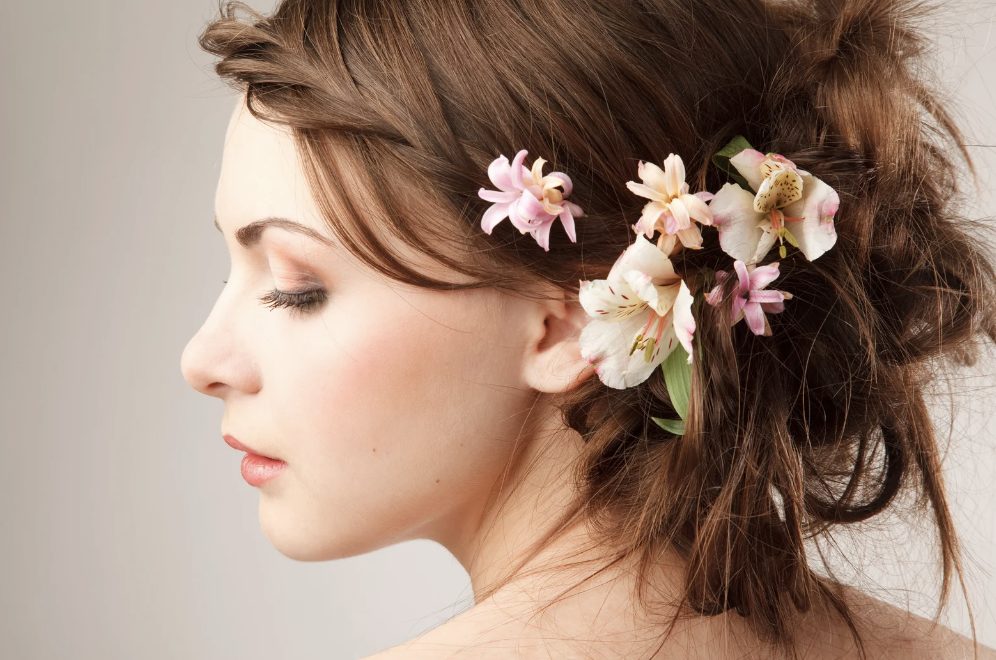Blumenfrisur